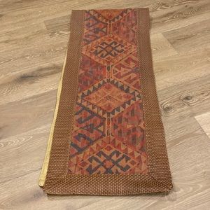 Leather Trimmed Table Runner